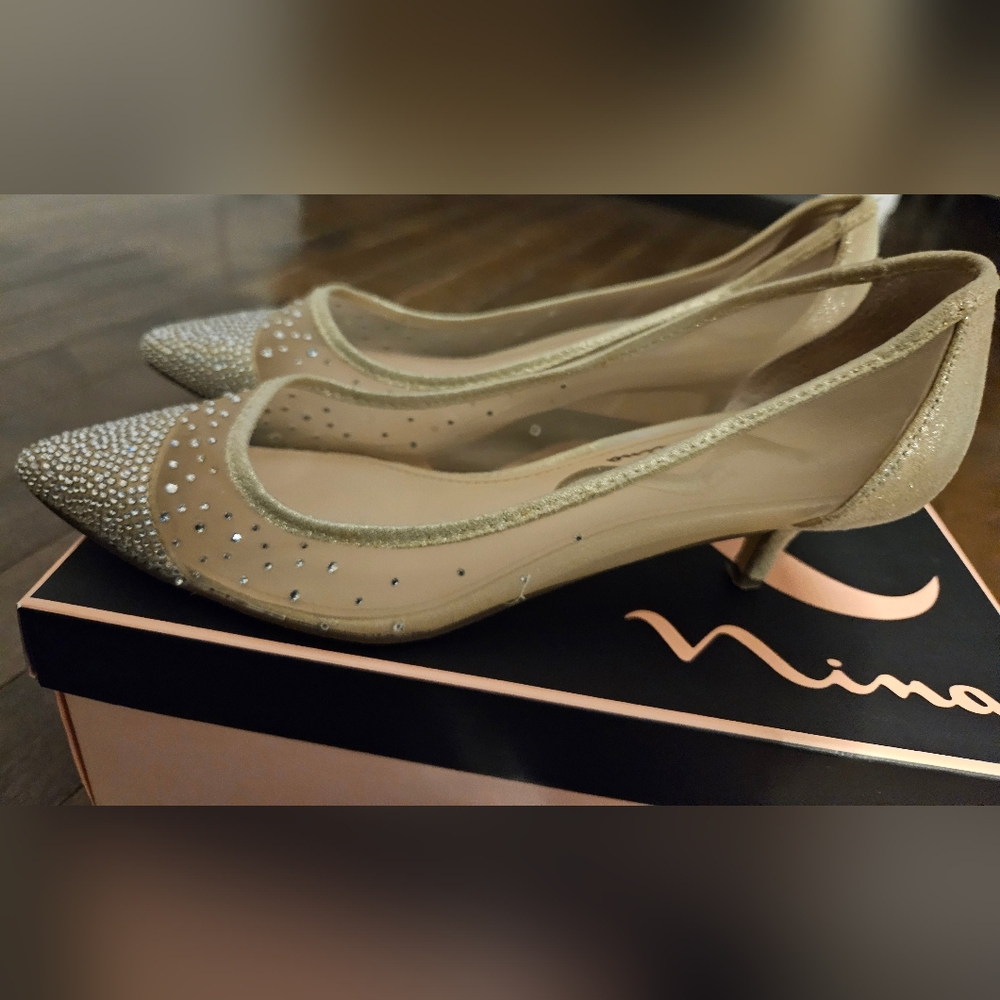 Elegant Nina Silver Heels